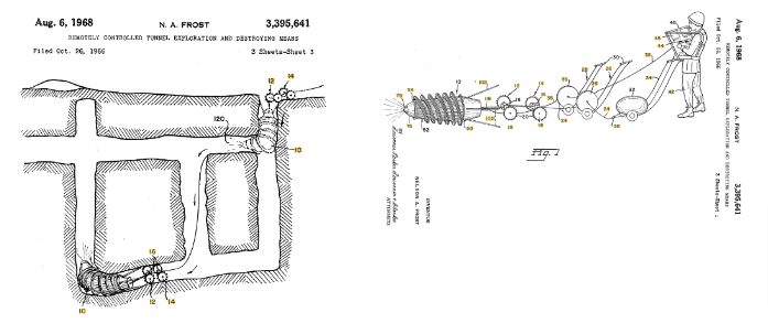 מערכת הנחייה לחפרפרת ובו פירוט של "טיל תת-קרקעי" מונחה